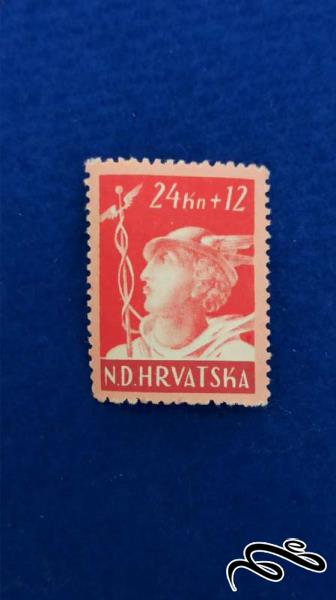 تمبر مهر نخورده کلاسیک و قدیمی کرواسی ( کد 64 )