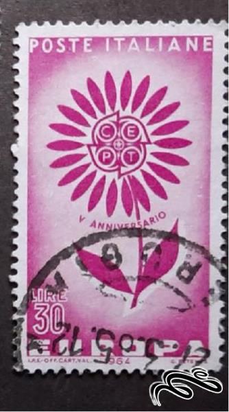 تمبر باارزش زیبای قدیمی ۱۹۶۴ ایتالیا . گل . باطله (۹۴)۶