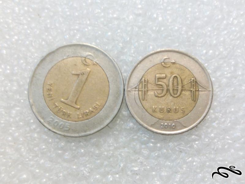 2 سکه زیبای 1 و 50 لیر بایمتال ترکیه (1)194