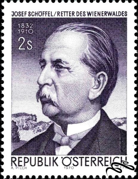 اتریش 1970 The 60th Anniversary of the Death of Josef Schöffel