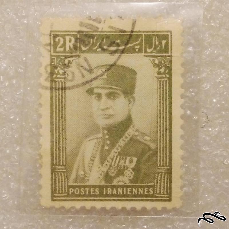تمبر 1314 پهلوی 2 ریال ستونی رضاشاهی باطله (96)0