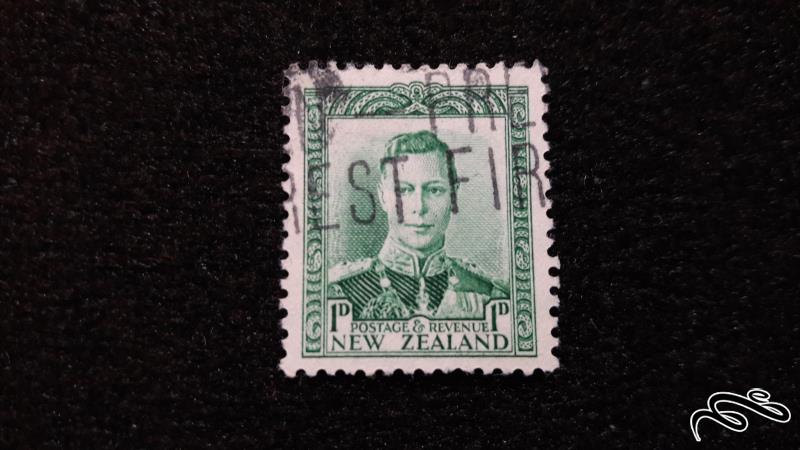 تمبر خارجی قدیمی و کلاسیک مستعمره نیوزلند انگلیس جرج ششم