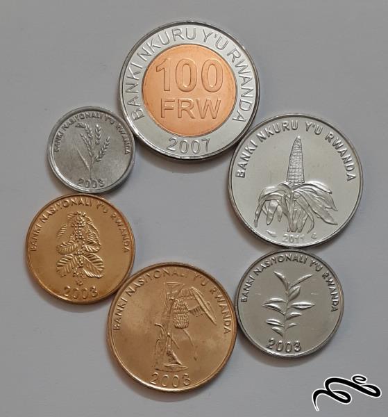 ست کامل سکه های روآندا