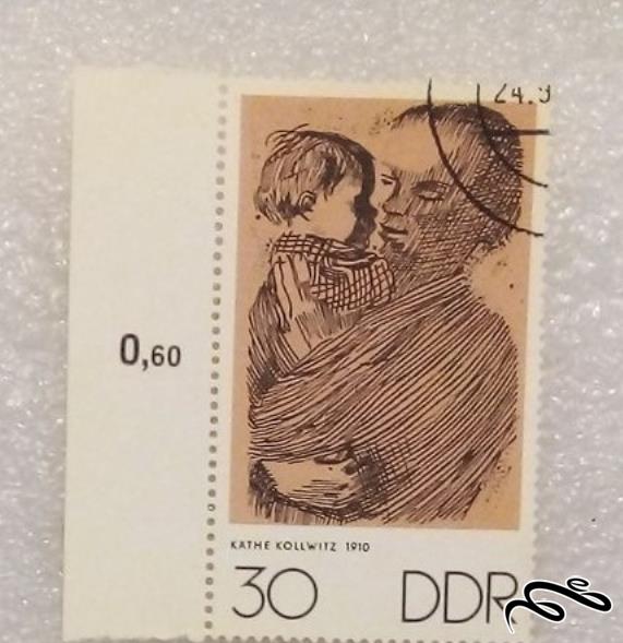 تمبر باارزش حاشیه ورق قدیمی 1910 المان DDR کمیاب (95)6