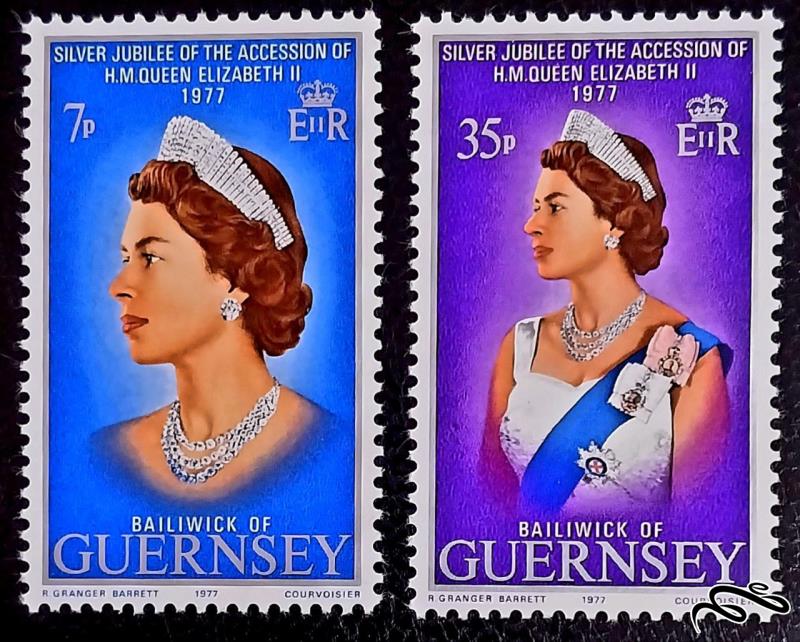 جشن نقره ای ملکه الیزابت دوم / گرنزی 1977