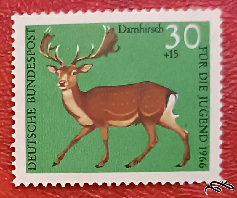 تمبر باارزش قدیمی 1966 المان . شکار گوزن (93)8