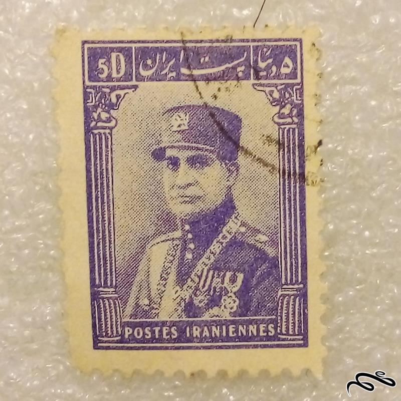 تمبر 1314 پهلوی 5 دینار ستونی رضاشاهی باطله (96)4
