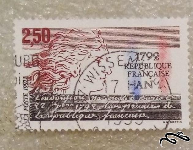 تمبر باارزش قدیمی و کلاسیک ۱۹۹۲ فرانسه (۹۷)۹