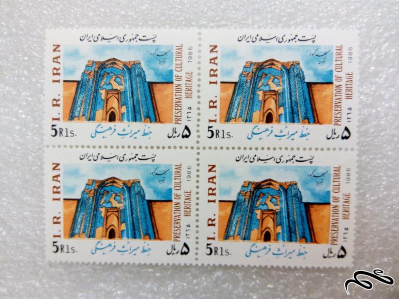 بلوک تمبر زیبای 1365 جمهوری .میراث فرهنگی (22)