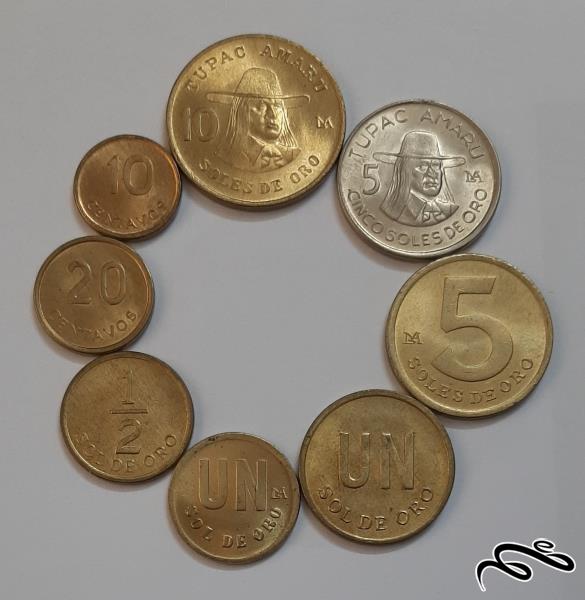 ست کامل سکه های قدیم پرو