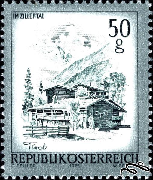 تمبر زیبای کلاسیک ۱۹۷۵ باارزش Landscapes of Austria اتریش (۹۴)۴