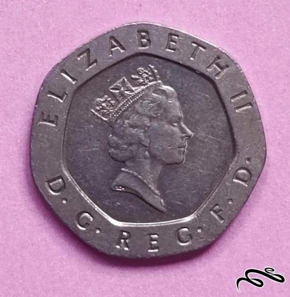 سکه زیبای ملکه الیزابت دوم متعلق به کشور جزیره من