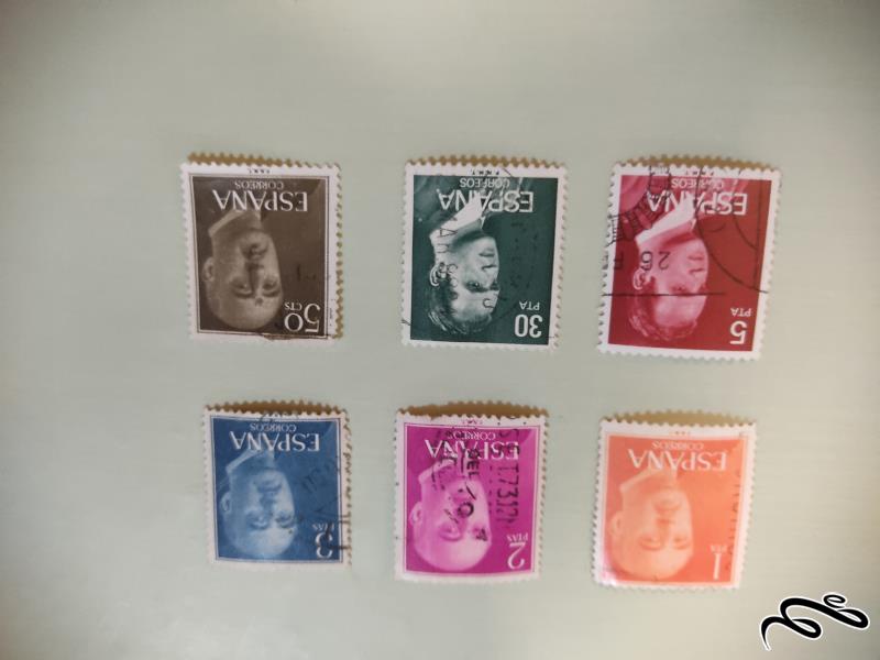 ست شش  تایی تمبر از کشور اسپانیا
