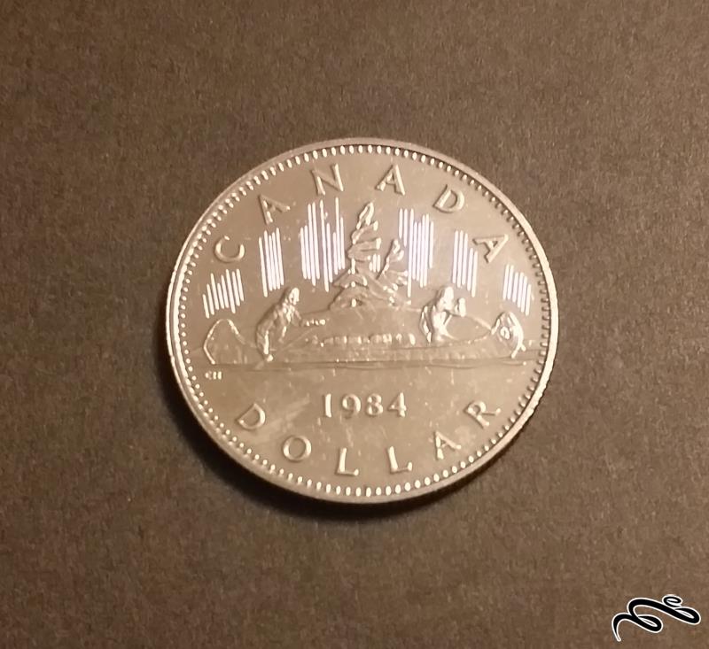 سکه قدیمی و کمیاب 1 دلار کانادا 1984