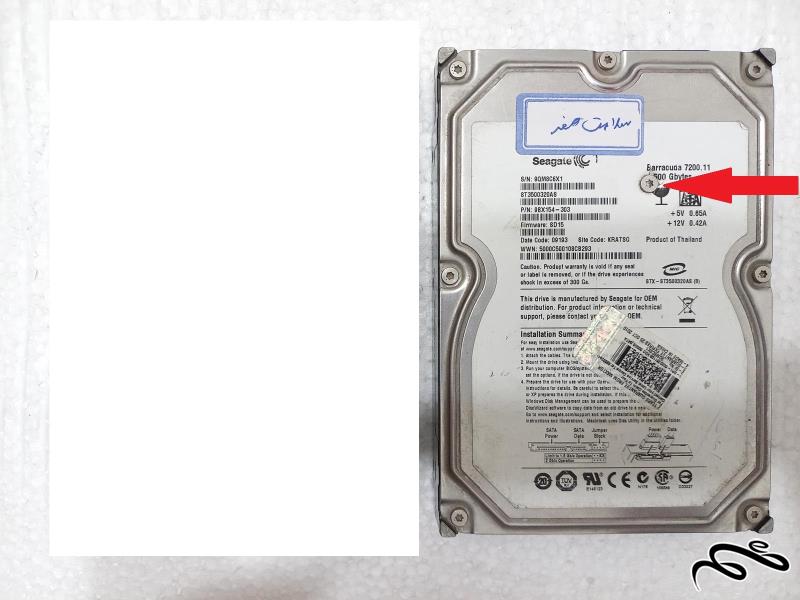 هارد Seagate ST3500320AS 500GB ساتا معیوب