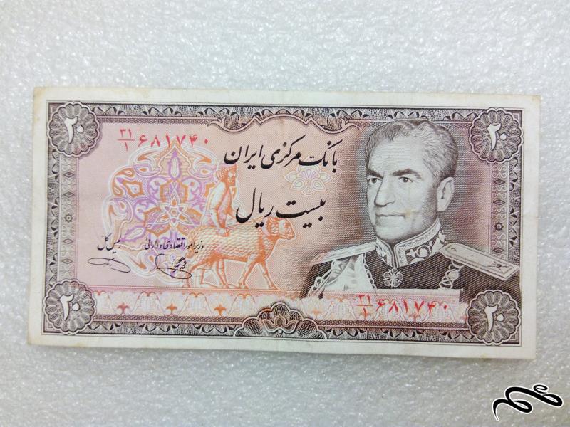 اسکناس ارزشمند 20 ریال پهلوی.با کیفیت و کسر عالی (26)