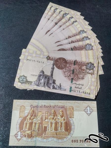 10 برگ 1 پوند مصر 2016 بانکی و بسیار زیبا ویژه همکار