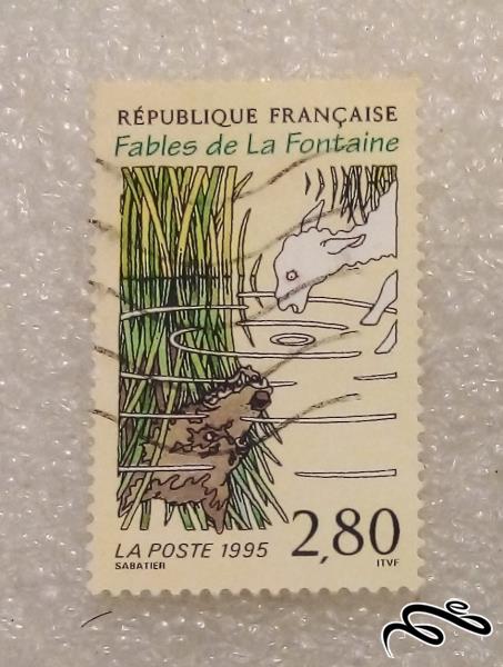 تمبر باارزش کلاسیک 1995 فرانسه نقاشی حیوانات .باطله (2)0/4
