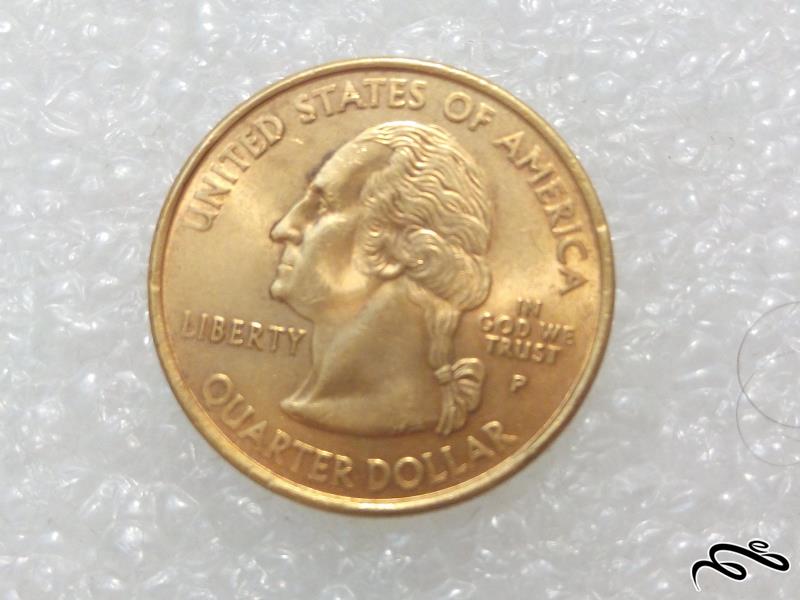 سکه زیبای کوارتر دلار ۲۰۰۰ امریکا روکش اب طلا (۱)۱۳۸