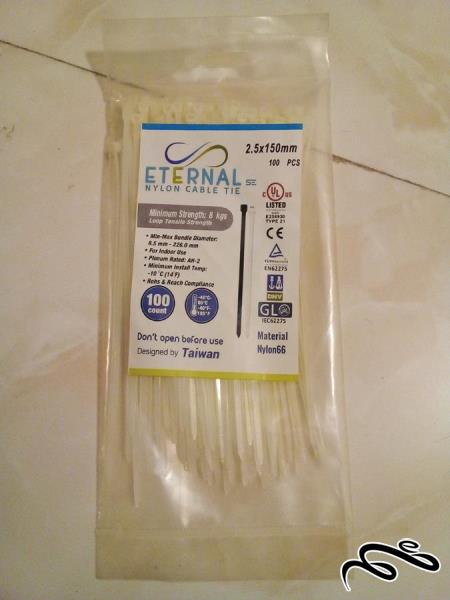 بست کمربندی eternal 2.5×150 mm تایوانی کیفیت عالی (ک 4)