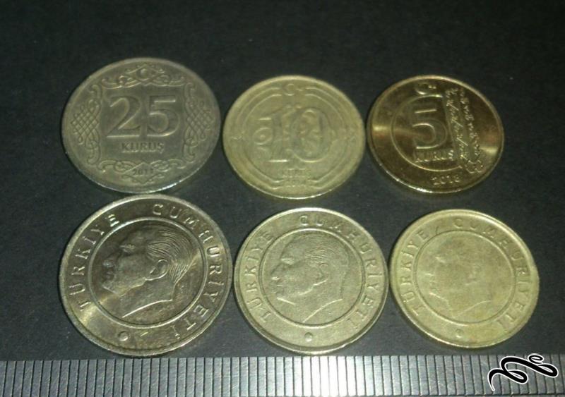 ۶ سکه زیبای ترکیه (۳)۳۱۰