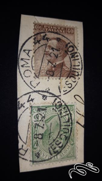 تمبر کلاسیک و ارزشمند بریده از پاکت ( لت )  ایتالیا