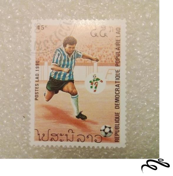 تمبر زیبای ۱۹۹۰ پوپولار / لائوس . فوتبال (۹۳)۰