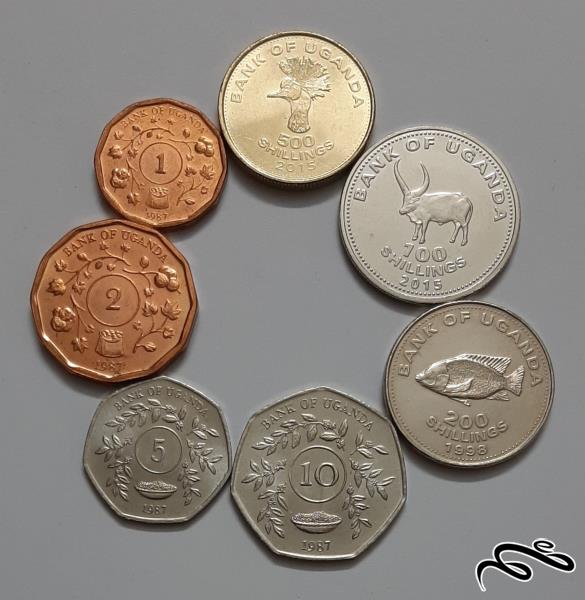 ست کامل سکه های اوگاندا