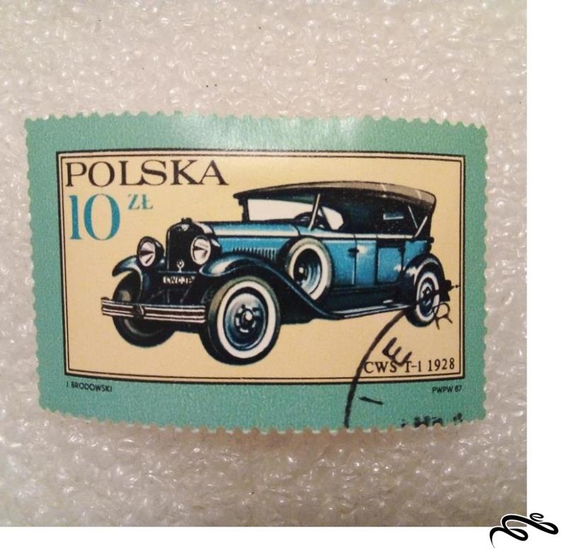 تمبر باارزش قدیمی ۱۹۲۸ لهستان . ماشین (۹۳)۰
