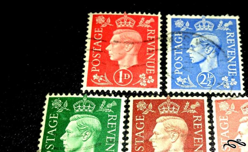 سری تمبر پستی انگلستان دهه ی 40 میلادی / جرج ششم