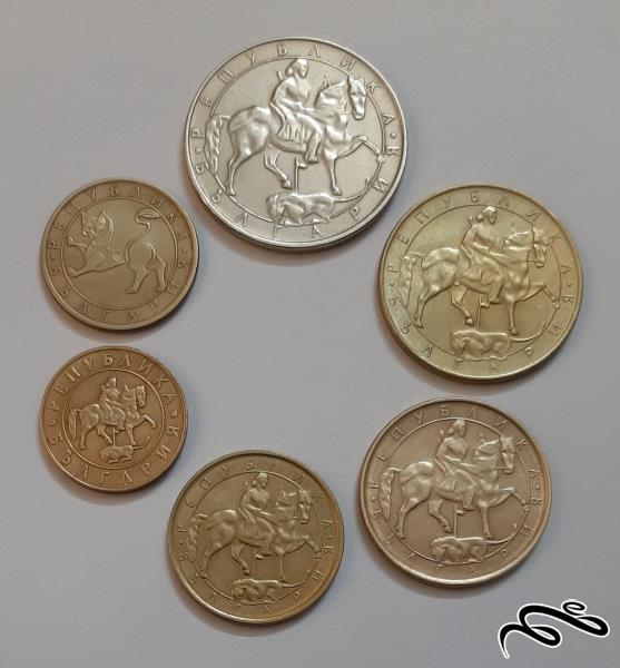 ست کامل سکه های بلغارستان