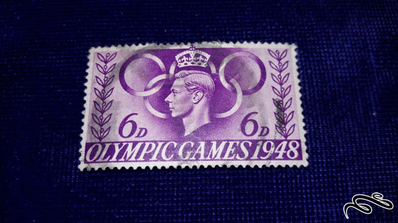 تمبر خارجی کلاسیک و قدیمی جرج ششم بازیهای المپیک 1948