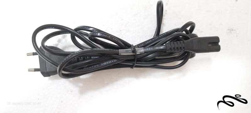 کابل برق یدکی 2.5 آمپر شیاردار 2.5 متری نو