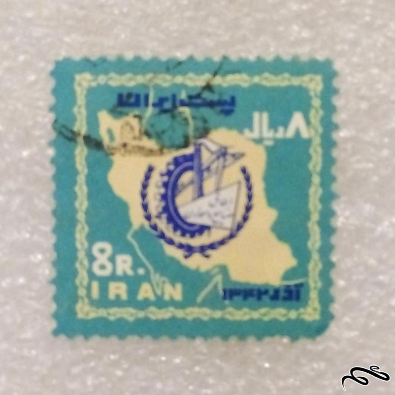 تمبر زیبای ارزشمند 6 ریال پهلوی ملی شدن نفت (96)2