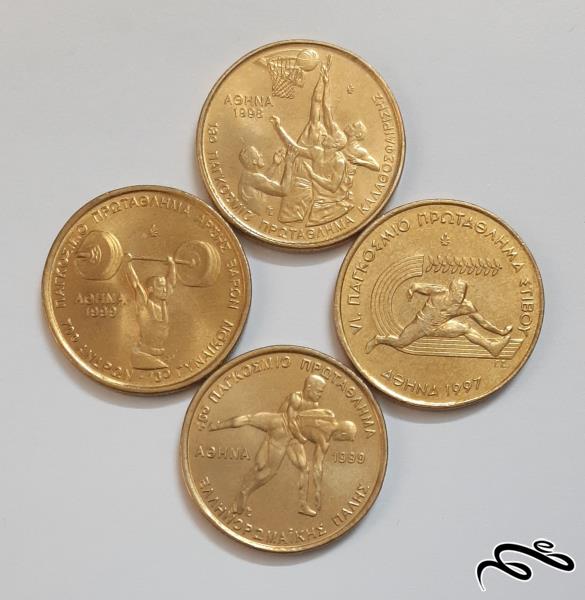 مجموعه سکه های 100 دراخمای یادبودی یونان