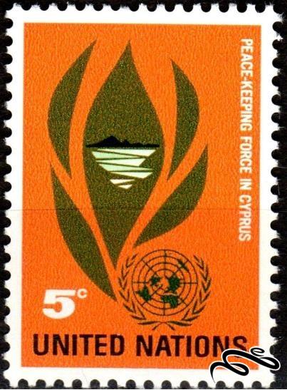 تمبر U N Peace-keeping Force in Cyprus باارزش 1965 سازمان ملل نیویورک (94)3+