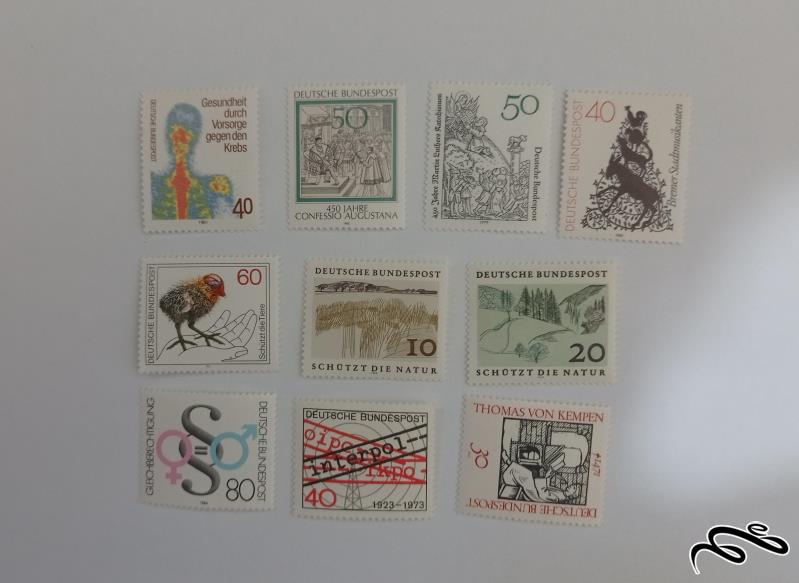 10 عدد تمبر نو و با چسب آلمان (56)