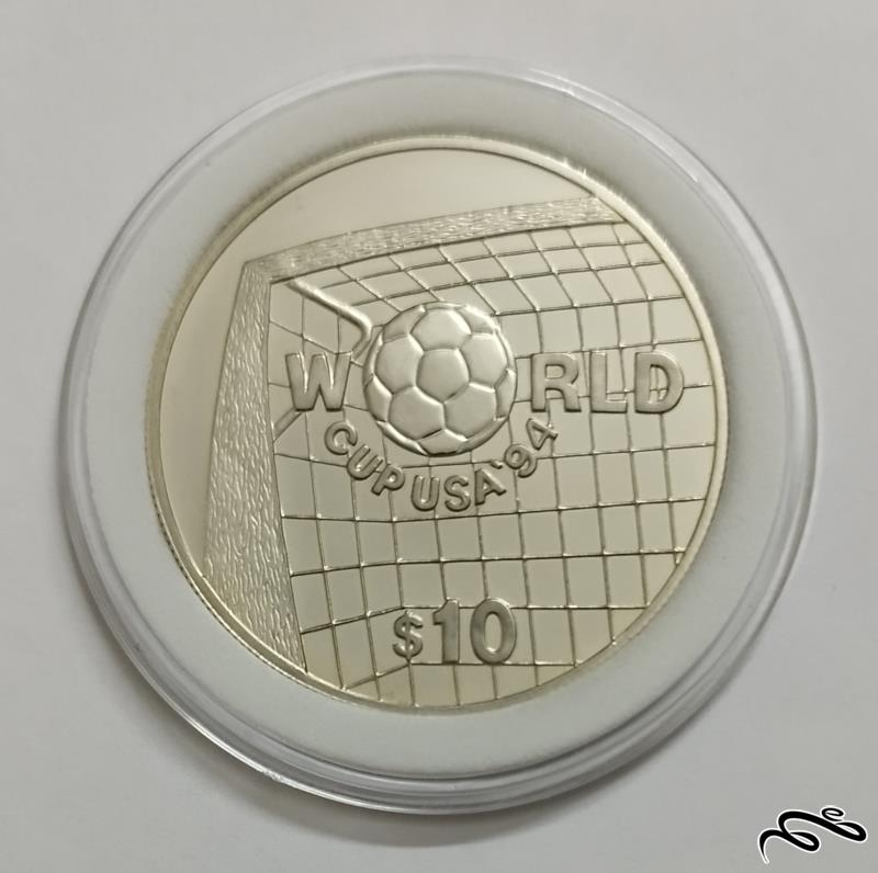 سکه نقره 10 دلار بلیز 1994