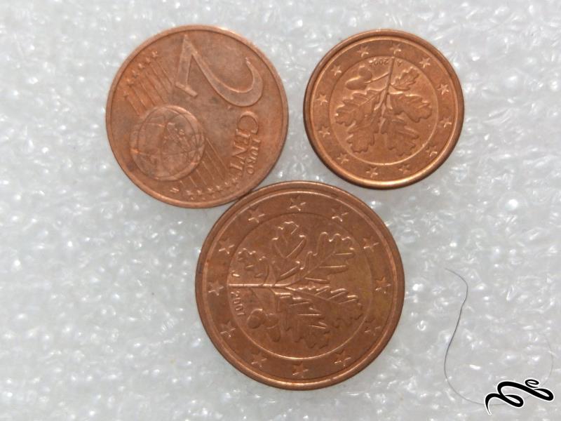 3 سکه زیبای باارزش سنت یورو خارجی (3)327