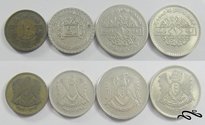 مجموعه سکه های قدیمی سوریه    4 سکه بدون تکرار