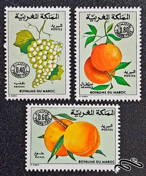 میوه ها - انگور پرتقال هلو / مراکش 1978