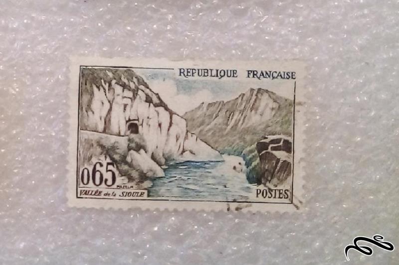 تمبر زیبای قدیمی باارزش فرانسه . باطله (94)7