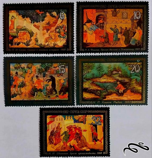 نقاشی های لاکی lacquerware paintings / شوروی 1982