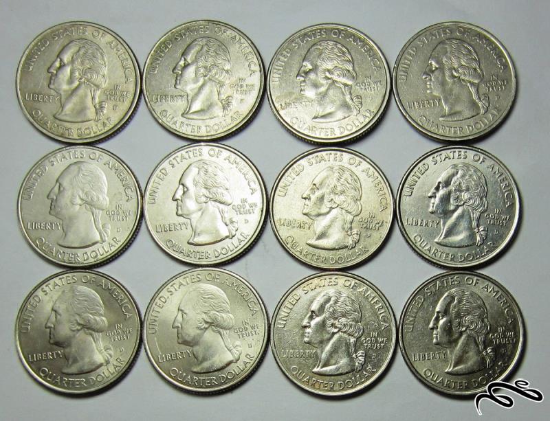 مجموعه سکه های کوارتر یادبودی آمریکا (بدون تکرار)