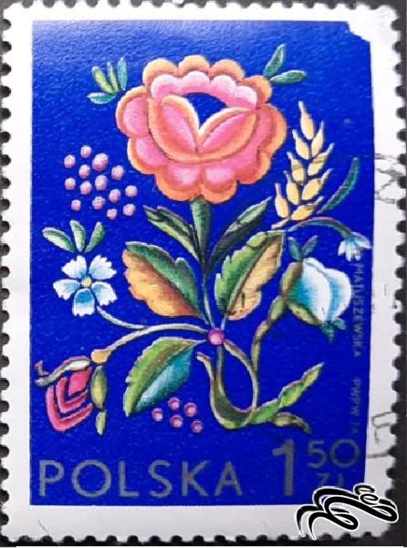 تمبر باارزش زیبای قدیمی 1974 لهستان . گل (94)6