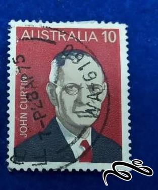 تمبر زیبای باارزش کلاسیک قدیمی استرالیا . جان کورتین . باطله (۹۴)۱