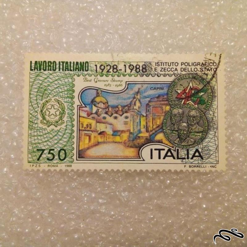 تمبر باارزش ۱۹۸۸ ایتالیا . لاوارو (۹۳)۱