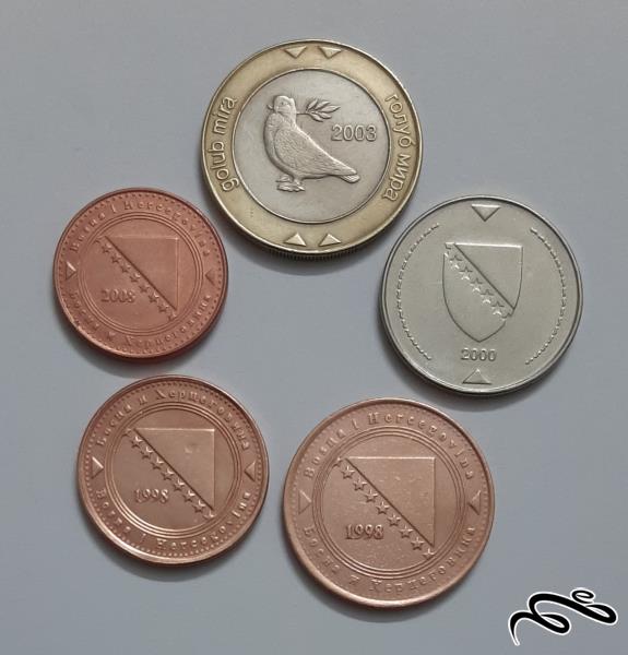 ست کامل سکه های بوسنی هرزه گوین