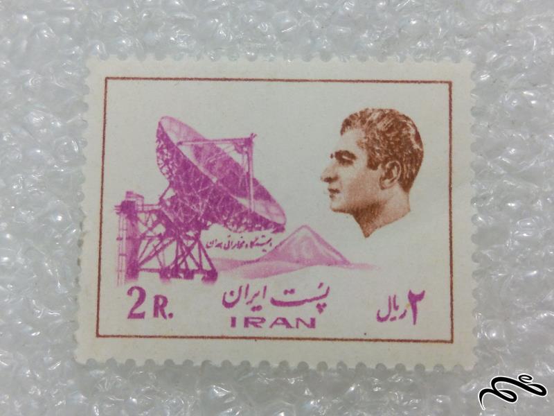 تمبر ارزشمند ۲ ریال پهلوی.ایستگاه مخابراتی همدان (۹۶)۸+