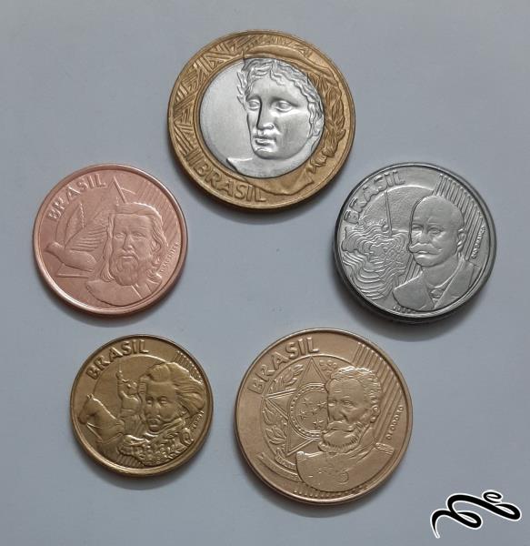 ست کامل سکه های برزیل